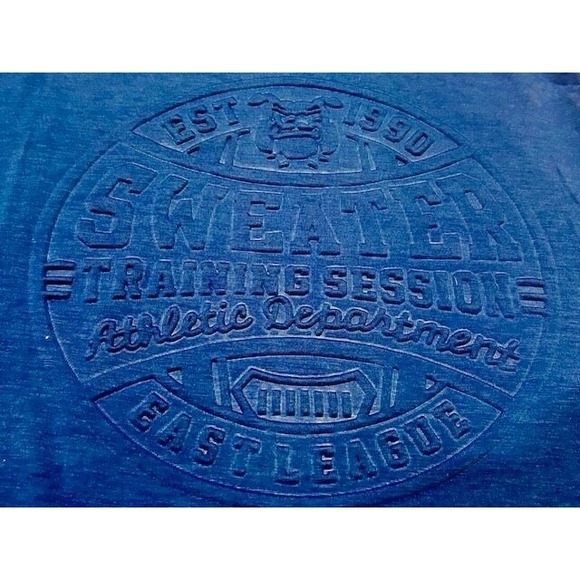 The Unbranded Brand Other - Men's Long Sleeve Light Weight Hoodie 3D Embossed‎ - Blue, Size L/XL